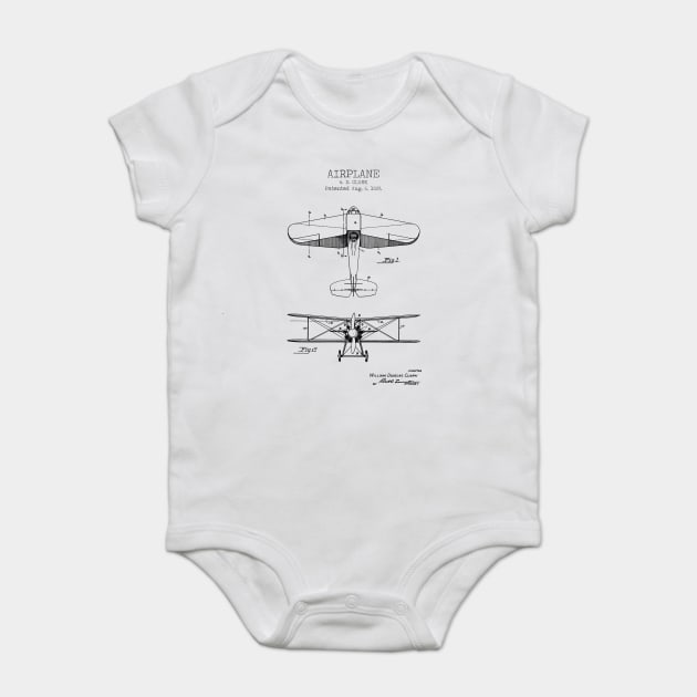 AIRPLANE patent Baby Bodysuit by Dennson Creative